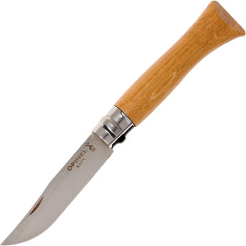 Нож OPINEL №6, нержавеющая сталь, дубовая рукоять в картонной коробке 002024